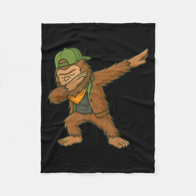 Bigfoot Dab Sasquatch Streetwear Funny Men Women K Fleece Blanket (Front)