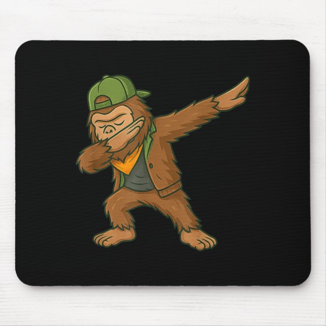 Bigfoot Dab Sasquatch Streetwear Funny Men Women K Mouse Mat (Front)