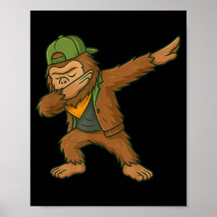 Bigfoot Dab Sasquatch Streetwear Funny Men Women K Poster