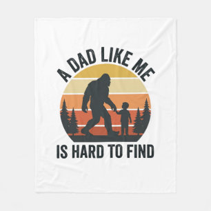 Bigfoot Dad Like Me Is Hard to Find Vintage Shirt_ Fleece Blanket