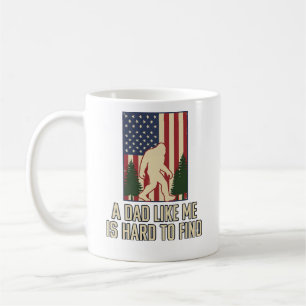 Bigfoot Dad Vintage American Flag Shirt Design_1 Coffee Mug