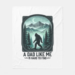 Bigfoot Dad Vintage Engraving Funny Father Shirt D Fleece Blanket