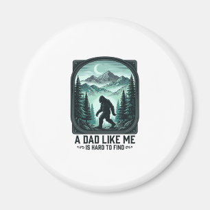 Bigfoot Dad Vintage Engraving Funny Father Shirt D Magnet