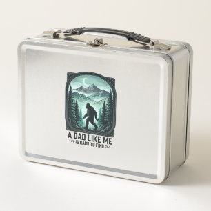 Bigfoot Dad Vintage Engraving Funny Father Shirt D Metal Lunch Box