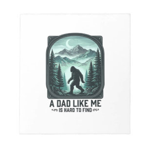 Bigfoot Dad Vintage Engraving Funny Father Shirt D Notepad