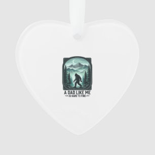 Bigfoot Dad Vintage Engraving Funny Father Shirt D Ornament