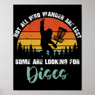 Bigfoot Disc Golf Big Foot Sasquatch Gifts For Men Poster
