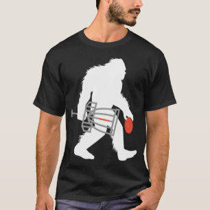 Bigfoot Disc Golf Cryptid Sasquatch Disc Golfer T-Shirt
