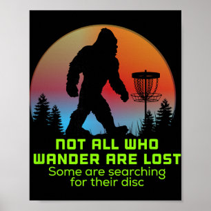 Bigfoot Disc Golf Sasquatch Chain Tosser Funny Big Poster