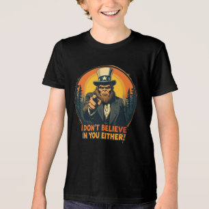 Bigfoot Doesn't Believe in You Either Funny Tri-Blend Shirt