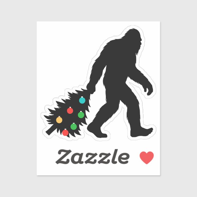 Bigfoot Dragging Christmas Tree (Sheet)
