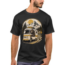 Bigfoot Driving Camper Van Vintage Road Trip