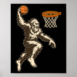 Bigfoot Dunking - Sketll Player Fan Sketll Coach Poster
