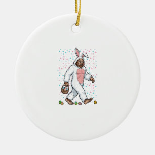 Bigfoot Easter Bunny Costume Funny Sasquatch Men W Ceramic Tree Decoration