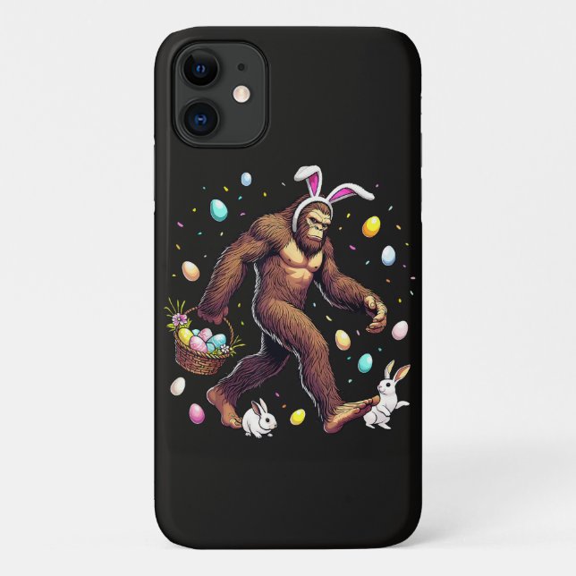 Bigfoot Easter Day Funny Sasquatch Case-Mate iPhone Case (Back)