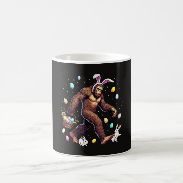 Bigfoot Easter Day Funny Sasquatch Coffee Mug (Center)