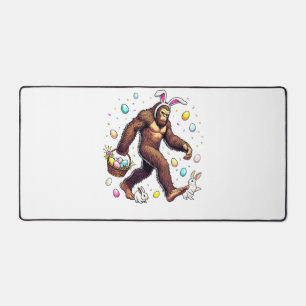 Bigfoot Easter Day Funny Sasquatch Cute Bunny East Desk Mat