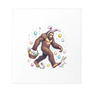 Bigfoot Easter Day Funny Sasquatch Cute Bunny East Notepad