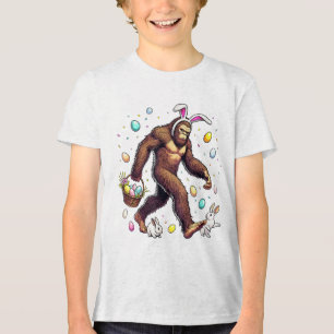 Bigfoot Easter Day Funny Sasquatch Tri-Blend Shirt