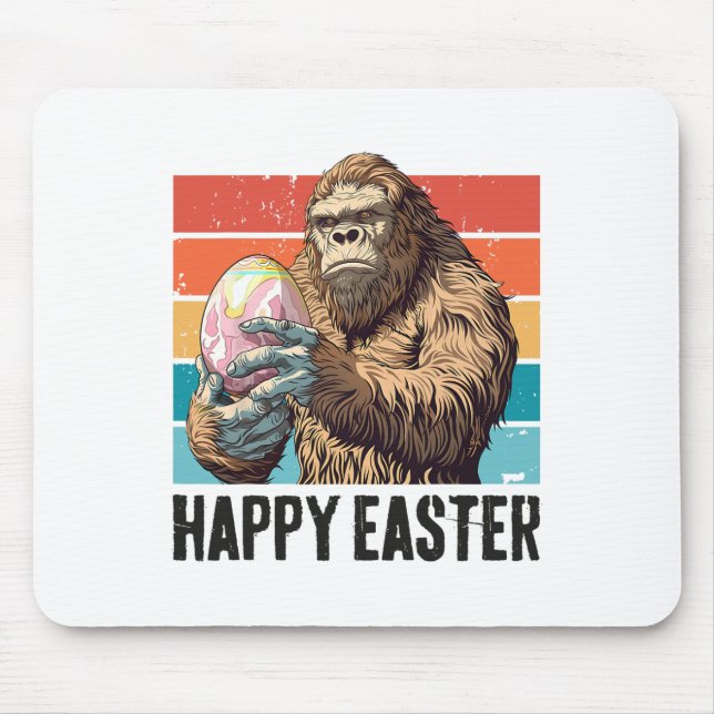 Bigfoot Easter Egg Happy Easter Day Bigfoot Lover  Mouse Mat (Front)