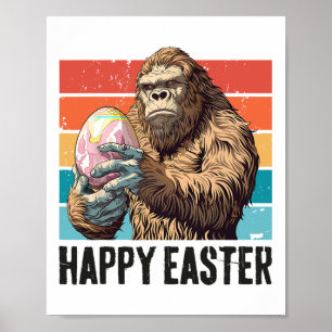 Bigfoot Easter Egg Happy Easter Day Bigfoot Lover  Poster