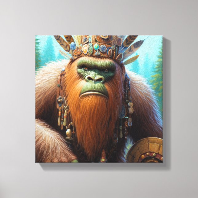 Bigfoot Eco Warrior Canvas Print (Front)