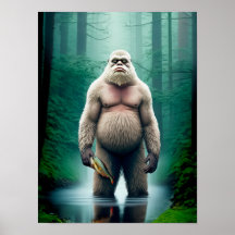 Bigfoot Encounter - 12 x 16 Poster