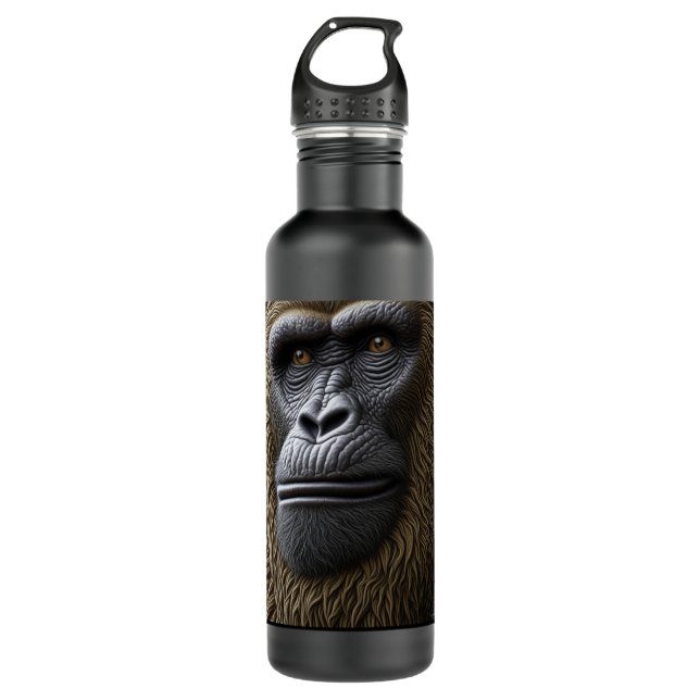 Bigfoot Face Closeup | Gorilla, Skunk Ape 710 Ml Water Bottle (Front)