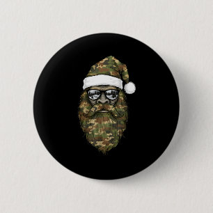 Bigfoot Face Sungles Santa Christmas Camo Xmas Sas 6 Cm Round Badge