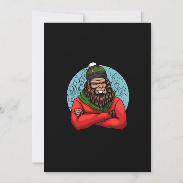 bigfoot fashion style season christmas invitation (Front)