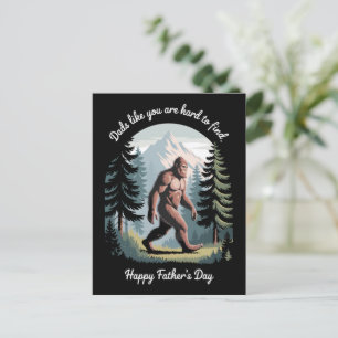 Bigfoot Father's Day Sasquatch Funny Dad Postcard