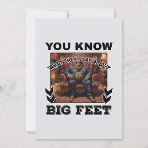 Bigfoot Feet Joke Invitation