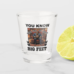 Bigfoot Feet Joke Shot Glass