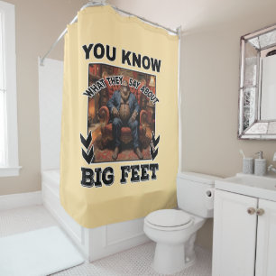 Bigfoot Feet Joke Shower Curtain