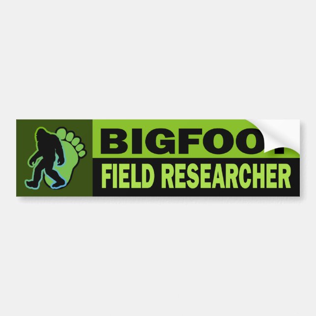 Bigfoot Field Researcher Bumper Sticker (Front)