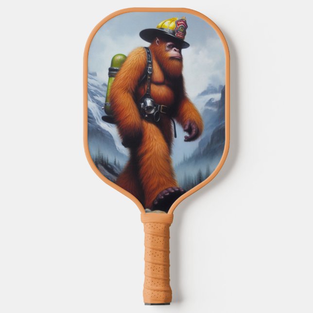 Bigfoot Fireman Pickleball Paddle (Front)