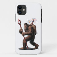 Bigfoot Fireworks 4th of July Usa Flag Sasquatch