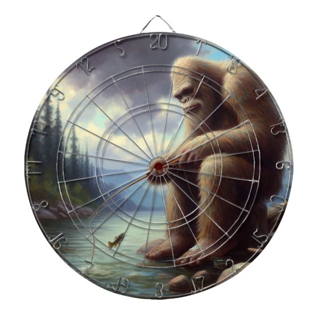 Bigfoot Fishing Dartboard (Front)