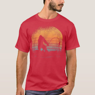 Bigfoot Fishing Funny Sasquatch Classic Fish Vinta T-Shirt