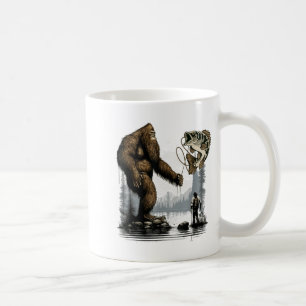 Bigfoot Fishing Funny Sasquatch Fi-shirt  Coffee Mug