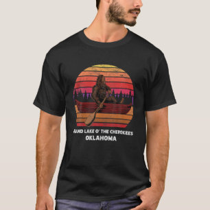 Bigfoot Fishing Lake Canoeing Grand Lake O' The Ch T-Shirt
