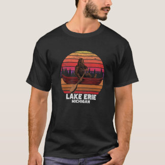 Bigfoot Fishing Lake Canoeing Lake Erie T-Shirt