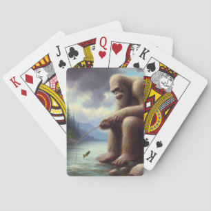 Bigfoot Fishing Playing Cards