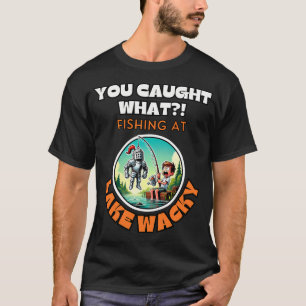 Bigfoot Fishing Sasquatch Fisherman Dad Men Kids T-Shirt