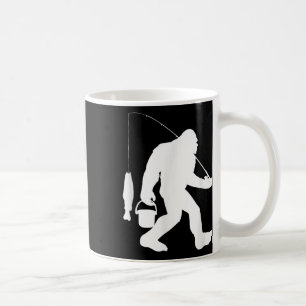 Bigfoot Fishing Shirt Funny Sasquatch And Fish Coffee Mug
