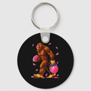 Bigfoot Football Nk Ribbon Breast Cancer Awareness Key Ring