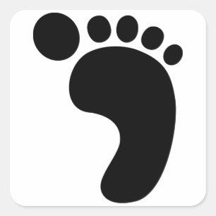 Bigfoot footprint Sasquatch Square Sticker