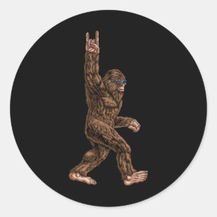 Bigfoot For Men And Women - Rock On Sasquatch Big Classic Round Sticker