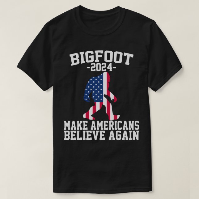 Bigfoot For President 2024 Funny Bigfoot T-Shirt (Design Front)