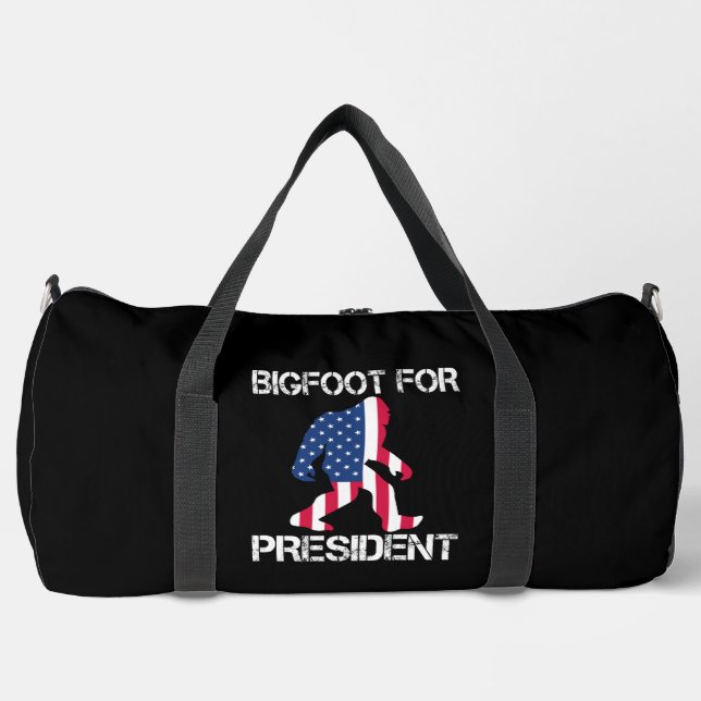 Bigfoot For President Funny Bigfoot Duffle Bag (Front)